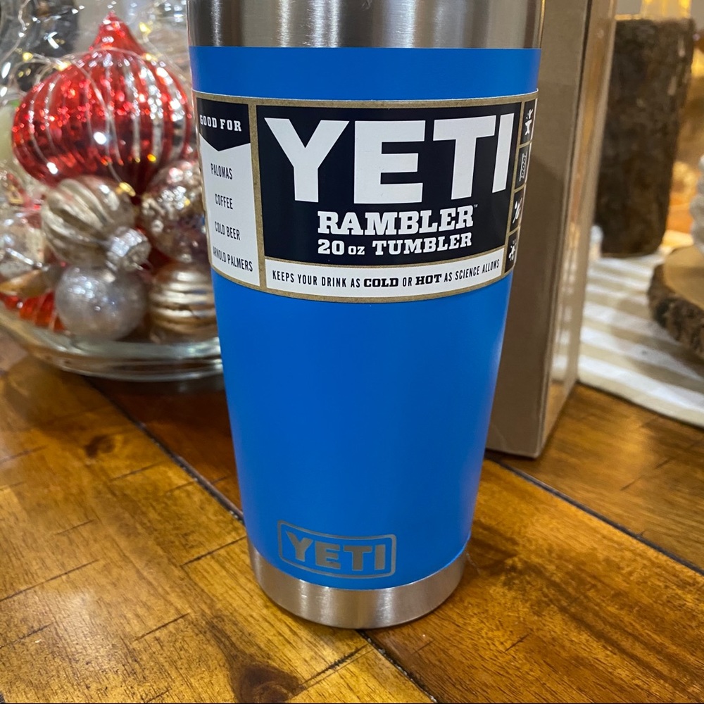 Yeti 20 oz Rambler Tahoe Blue. New in Box. - Picture 2 of 3